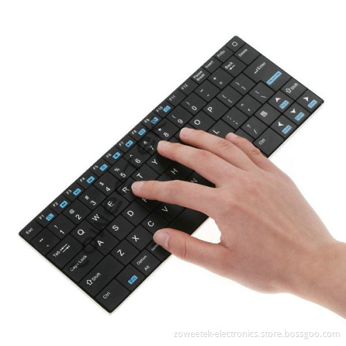 Ultra Slim Stainless Steel Housing Mini Bluetooth Keyboard for TV Box